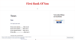 Desktop Screenshot of firstbankofyou.wordpress.com