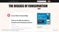 Desktop Screenshot of diseaseofconservatismstudies.wordpress.com