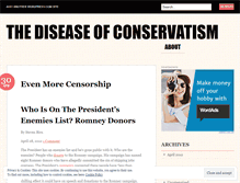 Tablet Screenshot of diseaseofconservatismstudies.wordpress.com