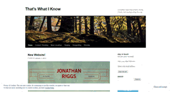 Desktop Screenshot of jonathanriggs.wordpress.com