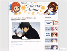 Tablet Screenshot of galaxianime.wordpress.com