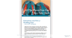 Desktop Screenshot of fakehairfrom.wordpress.com