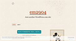 Desktop Screenshot of em2904.wordpress.com