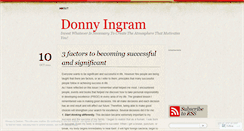 Desktop Screenshot of donnyingram.wordpress.com