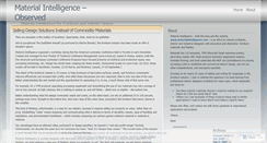 Desktop Screenshot of materialintelligence.wordpress.com