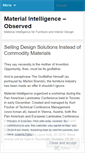 Mobile Screenshot of materialintelligence.wordpress.com