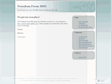 Tablet Screenshot of msgfree.wordpress.com