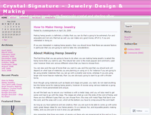 Tablet Screenshot of crystalsignature.wordpress.com