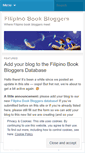 Mobile Screenshot of filipinobookbloggers.wordpress.com