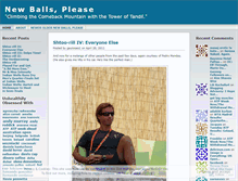 Tablet Screenshot of newballs.wordpress.com