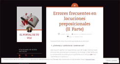 Desktop Screenshot of elportaldetuvoz.wordpress.com