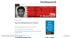 Desktop Screenshot of freedrmasaud.wordpress.com