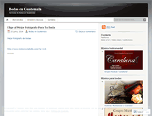Tablet Screenshot of bodasenguatemala.wordpress.com