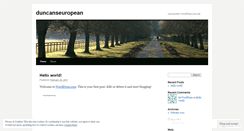 Desktop Screenshot of duncanseuropean.wordpress.com