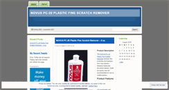 Desktop Screenshot of novuspc20plasticfinescratchremover.wordpress.com