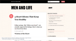 Desktop Screenshot of menandlife.wordpress.com