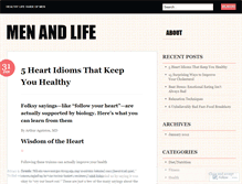 Tablet Screenshot of menandlife.wordpress.com