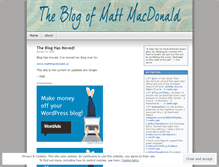 Tablet Screenshot of mattmacdonald.wordpress.com