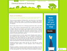 Tablet Screenshot of chemicalsolutionstech.wordpress.com