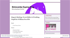 Desktop Screenshot of brinicombeequine.wordpress.com