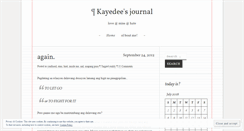 Desktop Screenshot of kayedee.wordpress.com