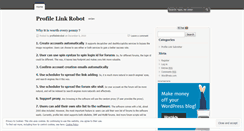 Desktop Screenshot of profilelinkrobot.wordpress.com