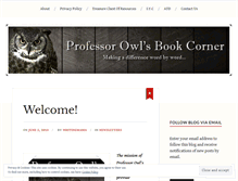 Tablet Screenshot of professorowlsbookcorner.wordpress.com