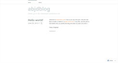 Desktop Screenshot of abjdblog.wordpress.com