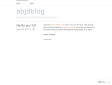 Tablet Screenshot of abjdblog.wordpress.com