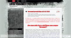 Desktop Screenshot of earthquakeslist2012.wordpress.com