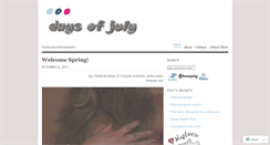 Desktop Screenshot of daysofjuly.wordpress.com