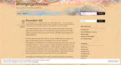 Desktop Screenshot of emergingprincess.wordpress.com