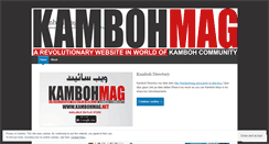 Desktop Screenshot of kambohmag.wordpress.com