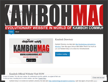 Tablet Screenshot of kambohmag.wordpress.com