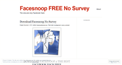 Desktop Screenshot of facesnoopfreenosurvey.wordpress.com