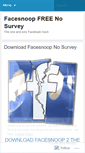 Mobile Screenshot of facesnoopfreenosurvey.wordpress.com