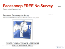 Tablet Screenshot of facesnoopfreenosurvey.wordpress.com