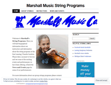 Tablet Screenshot of marshallmusicstrings.wordpress.com