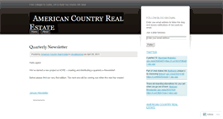 Desktop Screenshot of americancountryre.wordpress.com