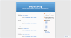 Desktop Screenshot of cnstopsnoring.wordpress.com