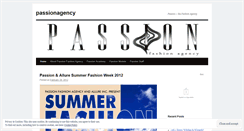 Desktop Screenshot of passionagency.wordpress.com