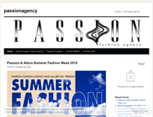 Tablet Screenshot of passionagency.wordpress.com