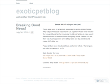 Tablet Screenshot of exoticpetblog.wordpress.com