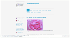 Desktop Screenshot of framework4life.wordpress.com