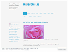 Tablet Screenshot of framework4life.wordpress.com