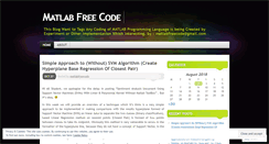 Desktop Screenshot of matlabfreecode.wordpress.com