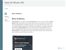 Tablet Screenshot of advertising.bancdebinarycftc.wordpress.com
