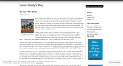 Desktop Screenshot of ecocentricity.wordpress.com