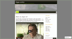 Desktop Screenshot of algaecontrol.wordpress.com