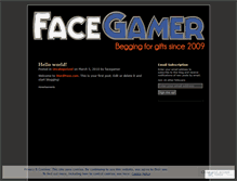 Tablet Screenshot of facegamer.wordpress.com